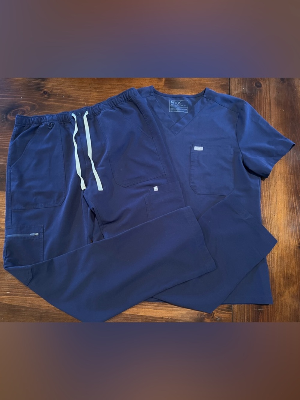 Figs Men’s Technical Collection Set - Navy - Size Large